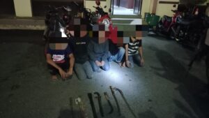Bawa Parang, Polsek Banda Sakti Tangkap Lima Remaja