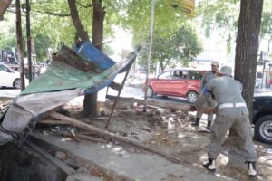 Tim Gabungan Satpol PP Kembali Tertibkan Bangunan Liar di Perbatasan Aceh Besar dan Kota Banda Aceh