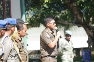 Kasatpol PP dan WH Gelar Apel Evaluasi Kinerja