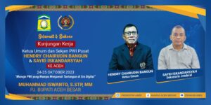 Sebulan Pascakongres, Ketum dan Sekjen PWI Pusat Dipeusijuek di Aceh