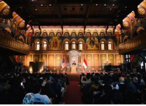 Presiden Joko Widodo memberikan kuliah umum dihadapan 500 Akademisi dan Mahasiswa di Georgetown University Washington DC.