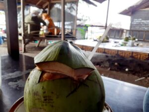 Menikmati Keindahan Pantai Ulee Lhee Banda Aceh Sambil Menikmati Kelapa Muda
