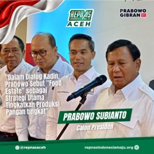 Prabowo : lumbung pangan tetap menjadi strategi utamanya untuk meningkatkan produksi pangan.