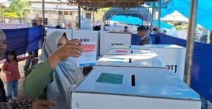 M Yusuf Gulo Apresiasi Warganya Ikuti Proses Pencoblosan