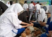 Ratusan Pelajar Antusias Mengikuti Kegiatan Seni Lukis dan Ornamen Gerabah di Taman Seni dan Budaya Aceh