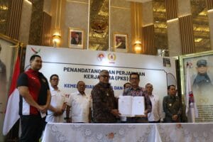 Pj Gubernur Aceh Lakukan Penandatanganan PKS Penyelanggaraan PON XXI di Kemenpora