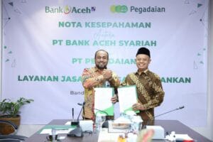 Bank Aceh dan PT. Pegadaian Tandatangani MoU Tingkatkan Layanan Digital