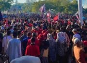 Ribuan Massa Pendukung Iringi Pendaftaran Pasangan “ADAB” ke KIP Aceh Besar