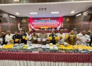 Polda Aceh Musnahkan Barang Bukti Sabu 226 Kg dan Ganja 1,2 Ton
