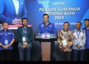 AHY Serahkan Surat Rekomendasi Kepada Muzakir Manaf – Fadhlullah Untuk Maju Dalam Pilkada Aceh 2024
