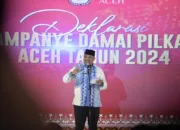Deklarasi Kampanye Damai, Pj Gubernur Safrizal Bacakan Puisi “Damailah Anak-Anak Indatu”
