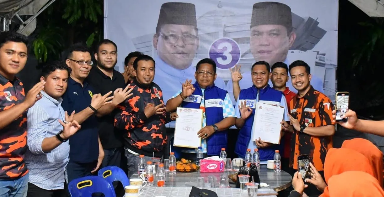 Pemuda Pancasila Deklarasikan untuk Pasangan Aminullah - Isnaini