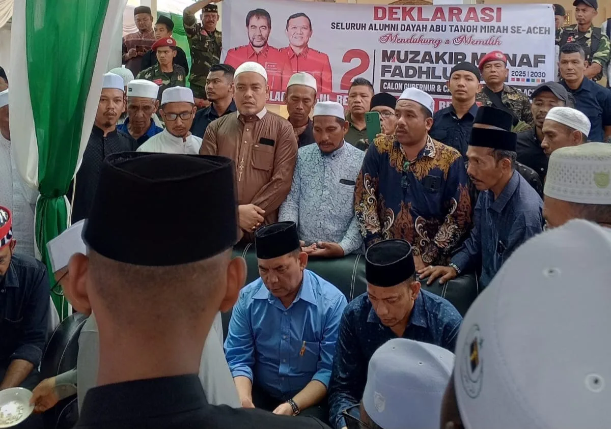 Alumni Dayah Abu Tanoh Mirah Deklarasikan Dukung Mualem-Dek Fadh