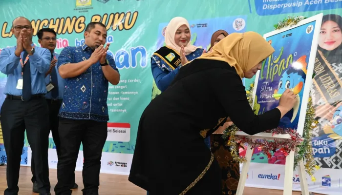Bunda Literasi Aceh Besar Luncurkan Buku Cerita Anak “Tipan si Tuna Pintar”