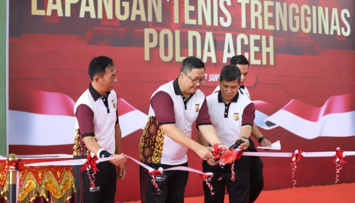 Irjen Achmad Kartiko Resmikan Lapangan Tenis Trengginas Polda Aceh