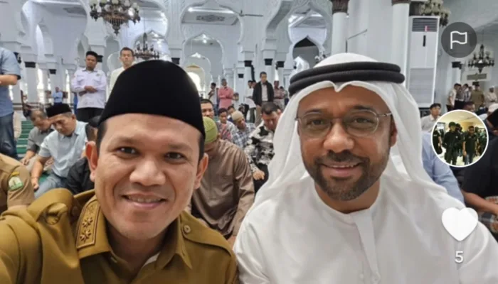Kebersamaan Wakil Gubernur Fadlullah Bersama Duta Besar UEA Usai Solat Zuhur Berjamaah Bersama