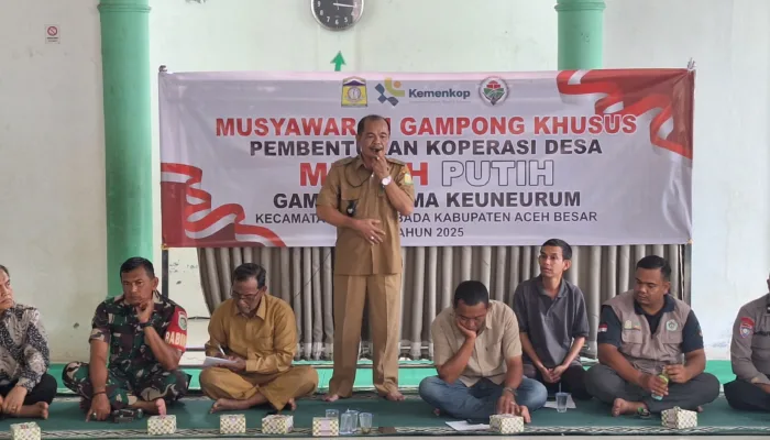 Pemerintah Gampong Rima Keunurom Gelar Musyawarah Pembentukan Koperasi Merah Putih