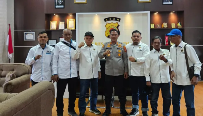PWI Lhokseumawe Silaturahmi dangan Kapolres, Bahas Profesionalitas Pers dan Rencana UKW
