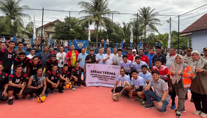 Turnamen Voli Antar Kemukiman Lhoknga dan Leupung Resmi Dibuka, Meriahkan Pekan Olahraga SBA 2025