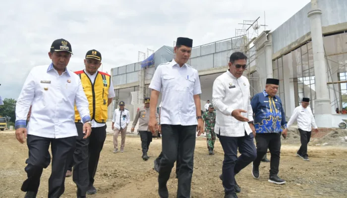 Sekda Aceh Tinjau Pembangunan Gedung Utama MTQ Provinsi di Pijay