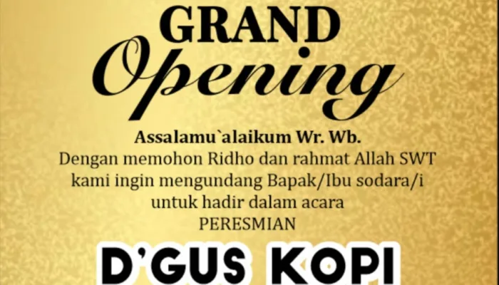 Destinasi Ngopi Baru di Banda Aceh: D’ Gus Kopi Siap Sambut Pengunjung