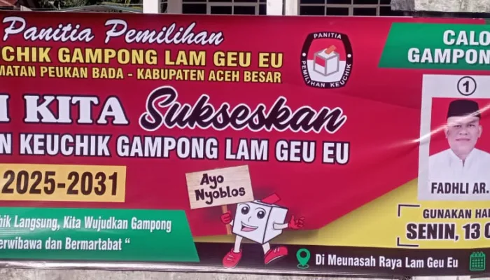 Pemilihan Keucik Gampong Lam Geu Eu Digelar 13 Oktober 2025