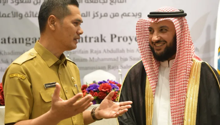 Sekda Aceh Saksikan Penandatanganan Akad Pembangunan Gedung Pendidikan Bahasa Arab Raja Abdullah