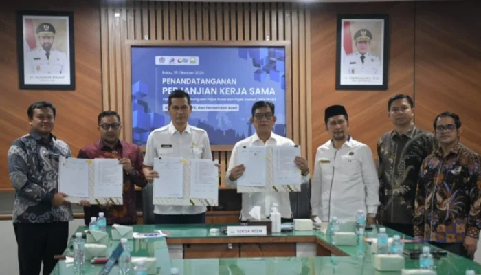 Pemerintah Aceh Teken Kerja Sama OP4D dengan DJP dan DJPK