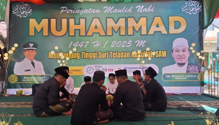 Pemerintah Gampong Kampung Baru Gelar Maulid Nabi Muhammad SAW 1447 H Penuh Hikmah dan Kebersamaan