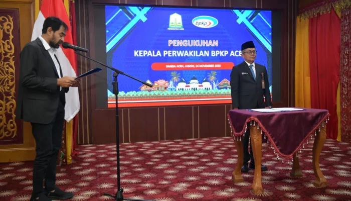 Gubernur Aceh Kukuhkan Nanang Agus Sutrisno Sebagai Kepala BPKP Aceh