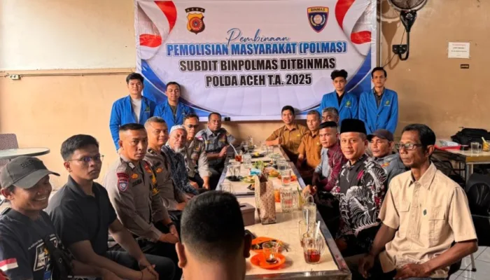 Ditbinmas Polda Aceh Sosialisasikan Penanganan Masalah Masyarakat kepada Perangkat Gampong dan Linmas Kampung Baru