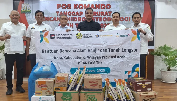 PT ANTAM Tbk Salurkan Bantuan untuk Korban Bencana Aceh