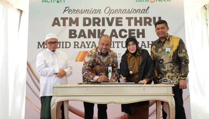 Bank Aceh Syariah Resmikan ATM Drive Thru di Taman Kota Banda Aceh