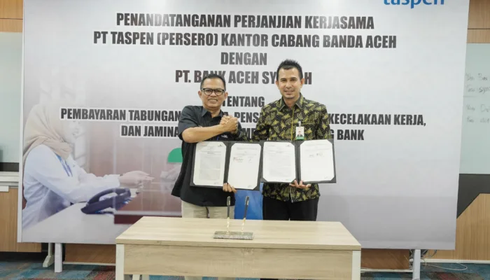 Bank Aceh Syariah dan PT Taspen (Persero) Perkuat Sinergi Layanan Pembayaran Pensiun