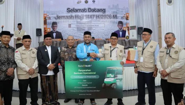 Bank Aceh Serahkan Buggy Car untuk Permudah Mobilisasi Jamaah di Asrama Haji Embarkasi Aceh