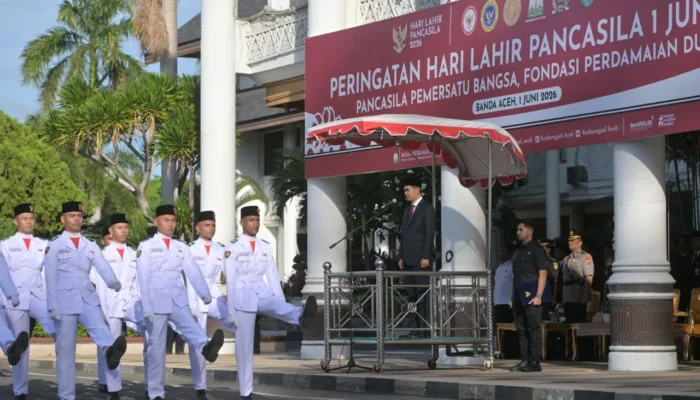 Sekda Aceh Pimpin Upacara Hari Lahir Pancasila, Tegaskan Pancasila Fondasi Perdamaian Dunia