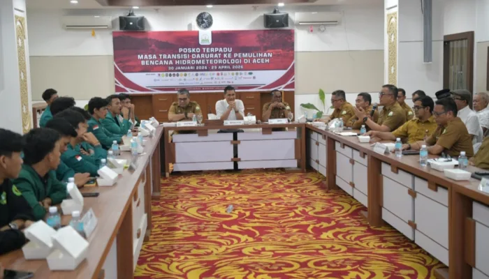 Sekda Aceh Terima Audiensi Mahasiswa, Paparkan Capaian dan Percepatan Pemulihan Pascabencana Hidrometeorologi ‎