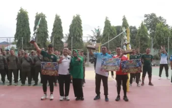Dandim 0104/Aceh Timur Tutup Turnamen Voli Dandim Cup 2026